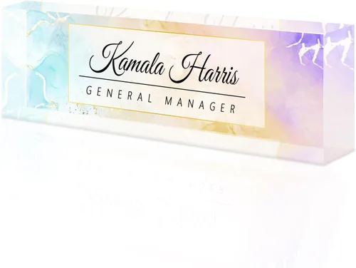 Miniatura 41 de Placa de nombre de escritorio personalizada, placa de identificación acrílica, placas de identificación personalizadas para regalos de oficina