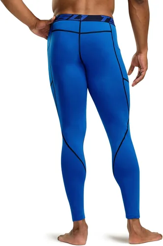 Miniatura 2 de TSLA - Paquete de 1 o 2 pantalones térmicos de compresión para hombre, leggings deportivos y mallas para correr, pantalones para usar como primera