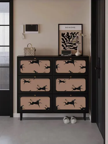 Miniatura 5 de Papel tapiz autoadhesivo con patrón de caballos de animales vintage, papel de contacto para habitación de niños, armarios, estantes, cajón, forro