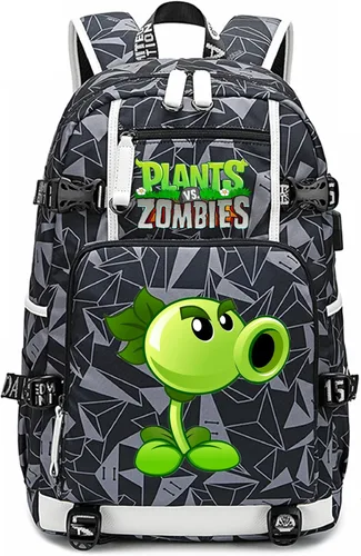 Miniatura 11 de ISaikoy Game Plants vs. Zombies - Mochila de hombro para libros, mochila escolar, color gris, Gris 15, Mochilas Daypack