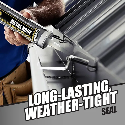Miniatura 5 de Titebond WeatherMaster Sellador para Techos Metálicos 62451 Gris 10.1 Oz (Caja de 12 Cartuchos)
