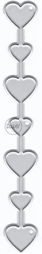 DzIxY Troqueles de corte de metal en forma de corazón simples para kit de fabricación de tarjetas, juegos de troqueles de papel en relieve, 7