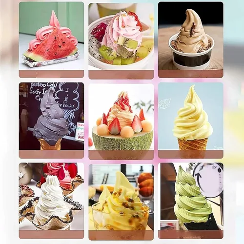 Miniatura 7 de Máquina para hacer helados – Mini máquina automática de servir suave para el hogar, máquina de postres de crema de frutas DIY, electrodoméstico