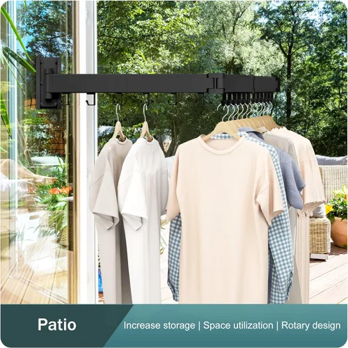Miniatura 6 de LIENAHU Estante de Secado de Ropa Montado en Pared,Estante de Secado de Ropa,Estante de Secado de Lavandería,Estante de Perchero de Ropa Montado