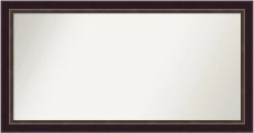Miniatura 309 de Amanti Art Espejo de baño de bronce para sobre el fregadero, 24 x 24 pulgadas, espejo cuadrado de bronce Lara para tocador, marco de madera
