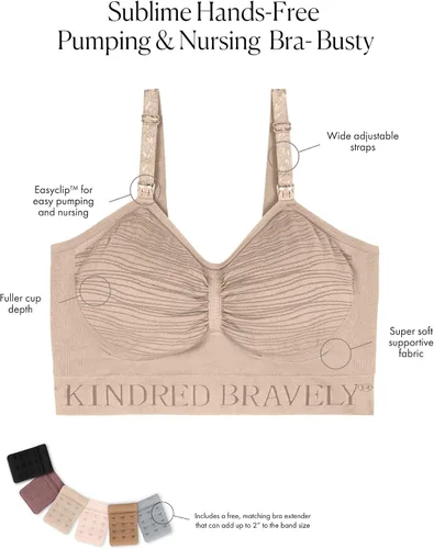 Miniatura 2 de Kindred Bravely Sublime Brasier de bombeo manos libres Brasier patentado todo en uno para bombeo y lactancia con EasyClip