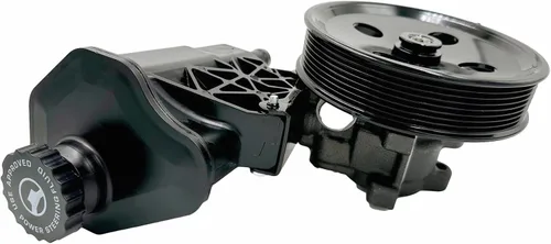 Miniatura 2 de Bomba de dirección asistida con conjunto de depósito de polea compatible con Dodge Ram 2500 3500 2003-2007
