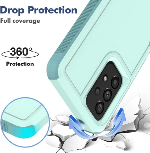 Miniatura 296 de Jeylly Compatible con Samsung Galaxy A22 5G Funda, Funda Samsung A22 5G con 2pcs protectores de pantalla de vidrio templado