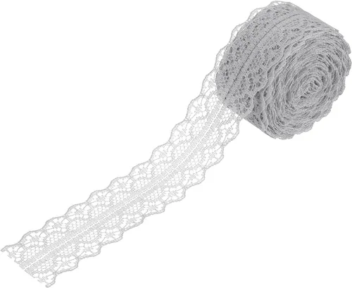 Miniatura 11 de MECCANIXITY 1.2 Inch Wide 15 Yard Lace Ribbon Floral Pattern Beige Lace Trim Ribbon for Gift Wrapping Bouquets, Wedding Decor Sewing Making, and DIY