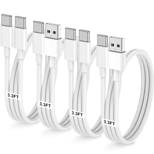 Miniatura 41 de Paquete de 2 cables USB C a USB C de 10 pies y 60 W, cable tipo C a tipo C, cable de carga rápida para iPhone Air 17 16e 16 15 Pro Plus Pro Max