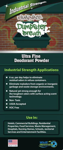 Miniatura 3 de Dumpster Breath - Desodorante en polvo ultrafino para neutralizar olores en contenedores de basura y en cualquier lugar donde puedan producirse