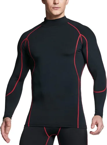 Miniatura 2 de TSLA - Paquete de 1 o 3 camisetas de compresión para hombre de manga larga con SPF 50+, camiseta de entrenamiento, deportiva, de protección