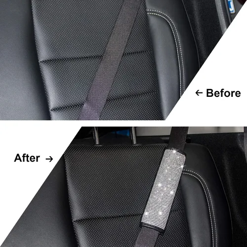 Miniatura 3 de Almohadillas de hombro para cinturón de seguridad, funda para cinturón de seguridad, fundas de cinturón de seguridad de automóvil de cristal