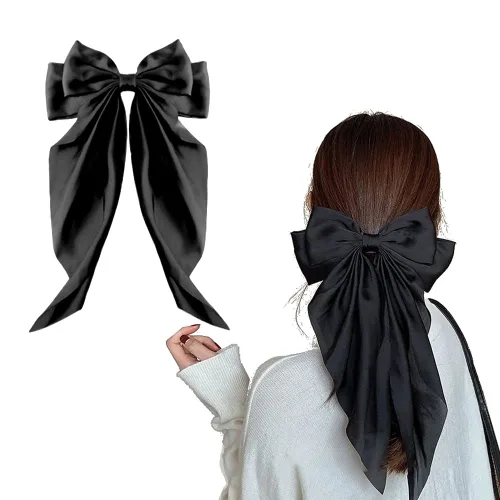 Kefley Pinzas para el cabello con pasador francés para cabello grueso y fino, sandalias de lazo de grogrén para mujeres, niñas y horquillas de cinta