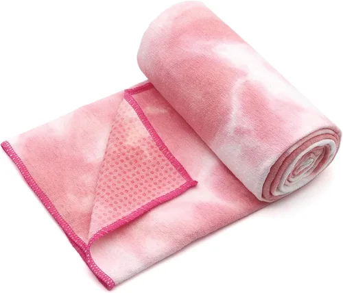 Miniatura 4 de Toalla de yoga Eunzel, toalla para esterilla de yoga caliente con puntos de agarre absorbentes de sudor, antideslizante para yoga caliente, pilates