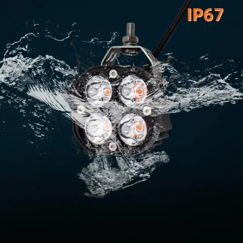 Miniatura 5 de Luces antiniebla LED rojas para conducción todoterreno, luces de trabajo auxiliares, 2 unidades, 40 W, 3 pulgadas, luces rojas de pesca para caza