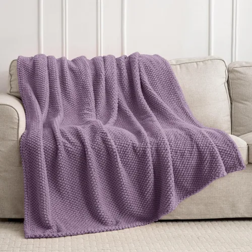 Miniatura 27 de Manta de Tiro de Piel Sintética Color Hueso para Sofá, Manta Suave y Esponjosa de Burbujas para Cama y Sofá, Manta Gruesa y Cálida de Felpa Difusa