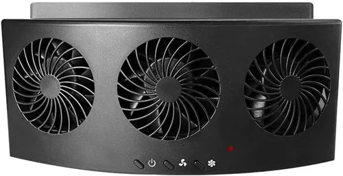 Miniatura 2 de Riloer Ventilador de escape eléctrico para automóvil con 3 salidas de aire, ventilador de refrigeración para radiador de automóvil de montaje