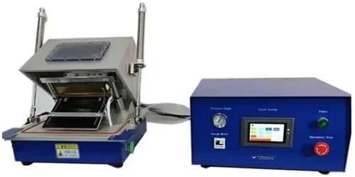 Máquina de sellado al vacío de células de bolsa de laboratorio de marca para pre-sellado de batería en caja de guantes (15.748 in de ancho)