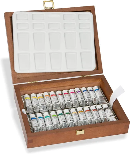 Miniatura 10 de Schmincke - Caja de color HORADAM® AQUARELL, surtido básico, tubos de 12 x 0.2 fl oz, 74112097, caja de metal, juego de pintura, mejores acuarelas