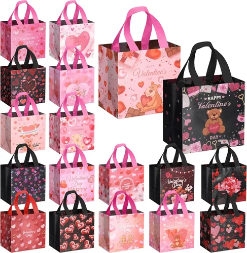 Miniatura 8 de 12 bolsas de Halloween para dulce o truco, bolsas de mano con asas para niños, bolsas de regalo reutilizables no tejidas de Halloween para envolver