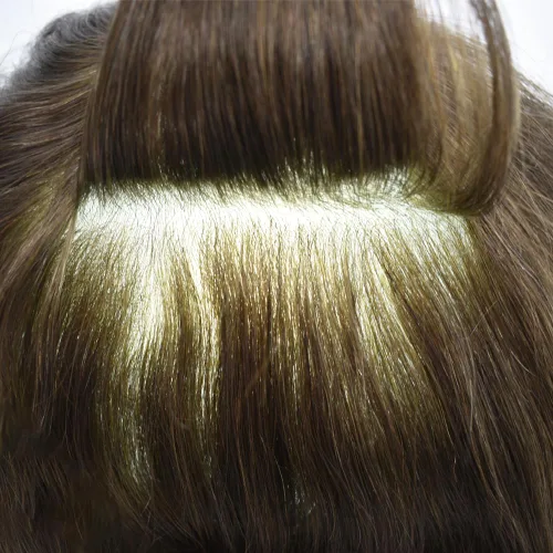 Miniatura 4 de Toupee for Men Hairpieces Mens Toupee Human Hair Replacement System Invisible V-Looped 0.06mm Thin Skin PU Mens Hair Systems Units Wigs #4 Medium