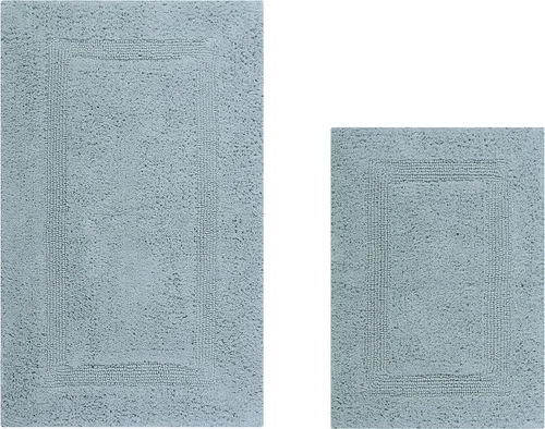 Miniatura 15 de Better Trends Alfombra de Inodoro en Forma de U Cubierta de Asiento de Inodoro de Lujo 100% Algodón Absorbente de Agua, Cubierta de Tapa Reversible