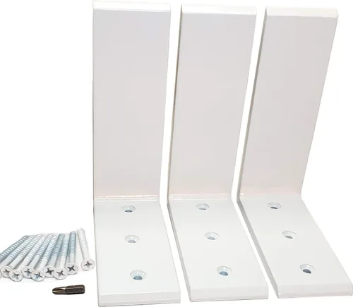 Miniatura 6 de Dmax Soportes en L resistentes de acero negro de 6 x 8 pulgadas, soportes de soporte ocultos de encimera 3/8 pulgadas de grosor, soporta 150