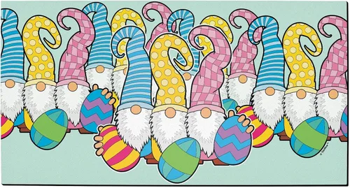 Miniatura 16 de Tapete de bienvenida al aire libre de Pascua clásico con patrón de huevo de Pascua personalizado para interiores Huevos - Personalizado