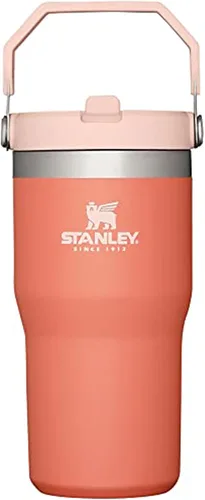 Miniatura 11 de Stanley IceFlow - Vaso con pajilla abatible con asa, de 20 onzas, tapa giratoria y popote abatible, botella de agua resistente a fugas, acero