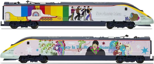 Miniatura 10 de Hornby R1253T - Juego de tren eléctrico R1253T The Beatles Yellow Submarine - Juego de iniciación de tren de calibre OO, trenes vintage