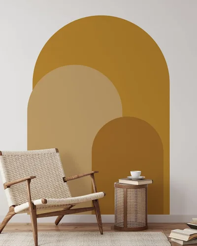 Miniatura 5 de Mostaza - Vinilo decorativo para pared, diseño de arco moderno para despegar y pegar, mural bohemio autoadhesivo extraíble, adhesivo para cabecero