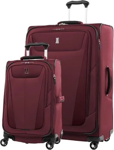 Miniatura 82 de Travelpro Maxlite 5 - Juego de 2 piezas de equipaje de mano de tela, expandibles con 4 ruedas giratorias, bolso blando para debajo del asiento, Negro