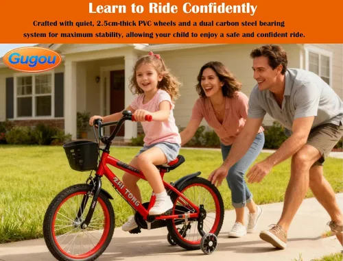 Miniatura 6 de Ruedas de entrenamiento flash para bicicleta de 12, 14, 16, 18 y 20 pulgadas, ruedas de entrenamiento para bicicleta de niños son resistentes. La