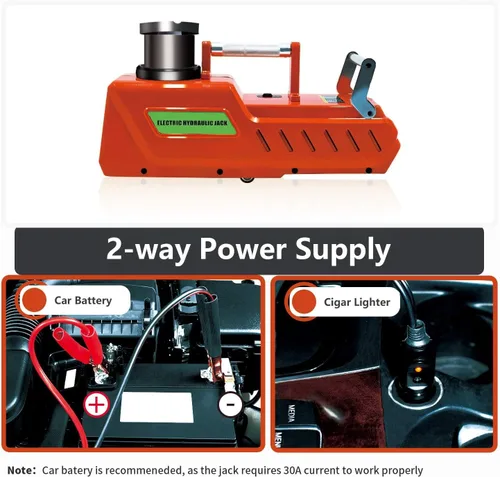 Miniatura 5 de E-HEELP Gato eléctrico para auto de 15 toneladas, gato hidráulico eléctrico de 12 V CC de servicio pesado con luz LED para RV, sedán, furgoneta