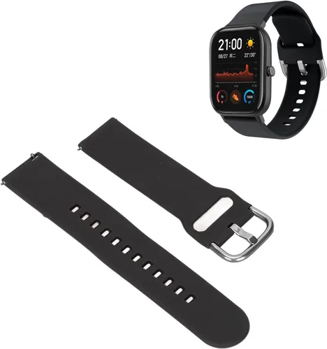 Miniatura 4 de Correa de reloj inteligente, ajuste libre de silicona agradable a la piel, anti pérdida, correa de reloj suave para Amazfit Bip U negro