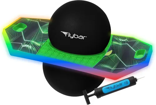 Miniatura 9 de Flybar Pogo - Pelota de truco para niños, tabla de rebote de equilibrio con cubierta antideslizante, bomba incluida, juguetes para interiores y Robot