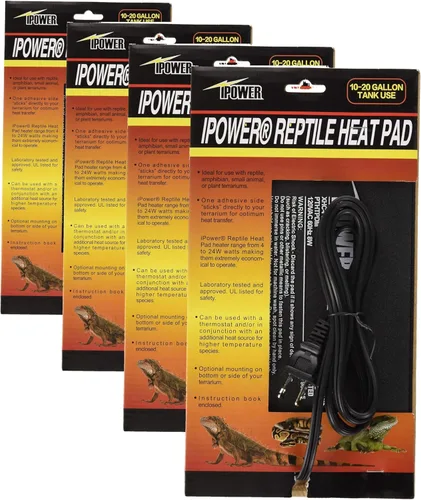 Miniatura 9 de iPower Almohadilla de calor para reptiles de 6 x 8 pulgadas, 8 W, calentador de terrario para animales pequeños