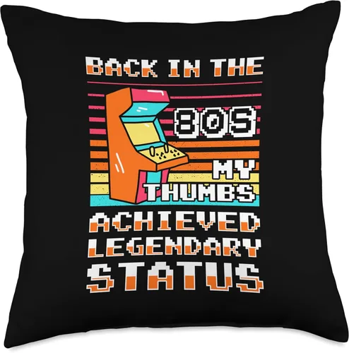 Miniatura 4 de Video Game Player Retro Gamer Gaming Classic 80s Arcade Game Throw Pillow