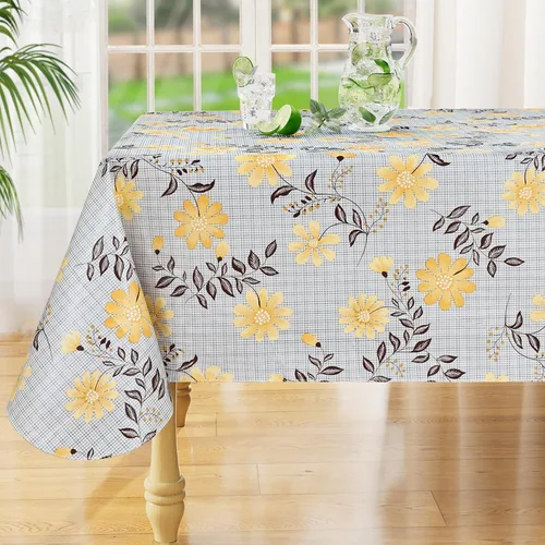 Miniatura 25 de misaya Mantel rectangular de vinilo impermeable, mantel lavable con reverso de franela, mantel de plástico para cena, picnic, interior y exterior