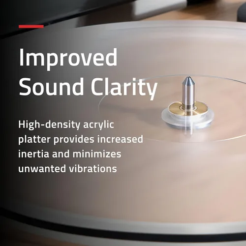 Miniatura 4 de Fluance RT85N - Tocadiscos de vinilo de alta fidelidad de referencia con cartucho Nagaoka MP-110, motor de control de velocidad de bandeja acrílica