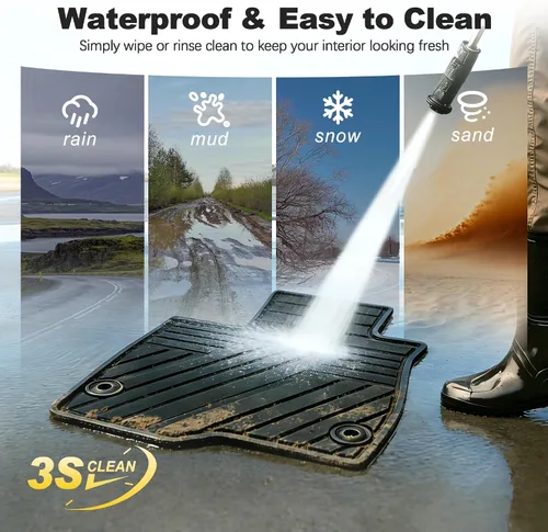 Miniatura 8 de Alfombrillas para Honda Civic Sedan 2006, 2007, 2008, 2009, 2010, 2011, protección para todo tipo de clima, resistentes y antideslizantes