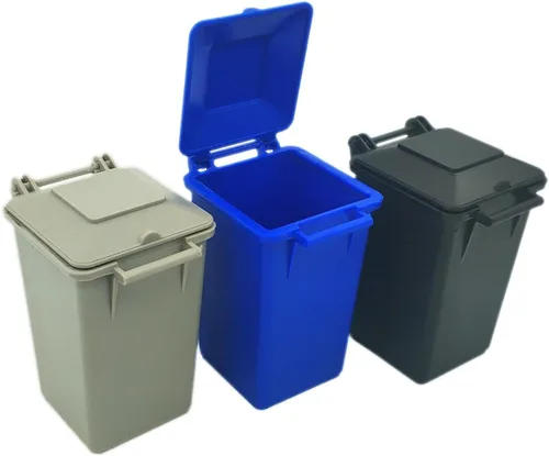 Miniatura 2 de Mini cubo de basura vehículo juguete conjunto - Niños simulan jugar reciclaje ABS camión conjunto