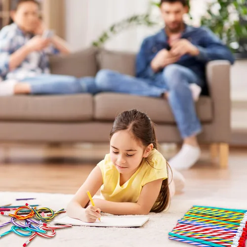 Miniatura 6 de 35 lápices suaves flexibles de 7 pulgadas, rayas coloridas para el día de San Valentín, regalo del día del niño, estudiantes, regalos de aula