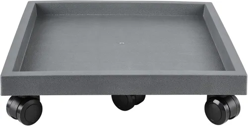 Miniatura 14 de Plato cuadrado de 15.3 pulgadas con ruedas, soporte de maceta con ruedas resistente para plantas en maceta, bandeja de base de rodillo con ruedas