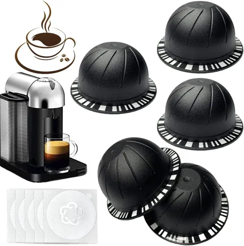 Miniatura 10 de 100 tapas de papel de aluminio para cápsulas Vertuo, láminas de papel de aluminio compatibles con cápsulas de café Nespresso 57mm
