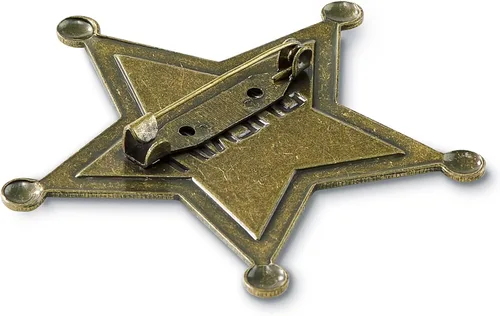 Miniatura 4 de Insignia del sheriff, hecha del metal, pin de la insignia de la policía, insignia de la estrella del policía occidental, accesorio del viejo oeste