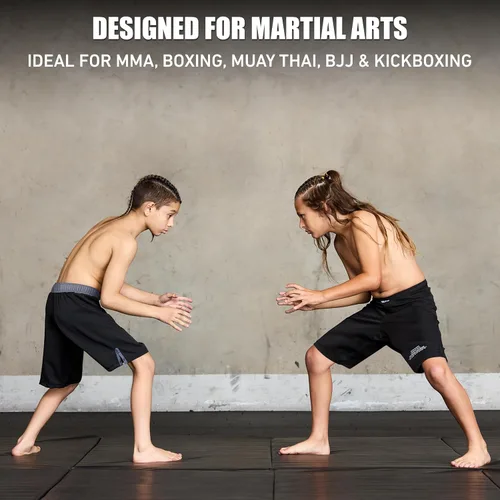 Miniatura 4 de Elite Sports Pantalones cortos de entrenamiento para niños MMA BJJ No GI UFC, pantalones cortos deportivos para niños y niñas, pantalones cortos