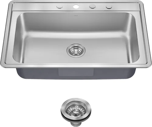 Miniatura 27 de Kraus Premier KBU17 Fregadero de cocina de acero inoxidable de calibre 18, de un tazón, de montaje por debajo para barra de cocina, 35.56 cm