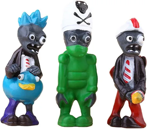 Miniatura 4 de JHESAO Juego de 17 juguetes de plantas PVZ, figuras de la serie Zombies PVZ, juguetes de PVC de felpa, gran regalo para niños y fanáticos